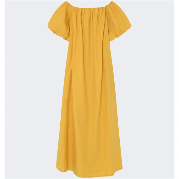 2NDDAY Gia Fine Crispy Poplin Kjole, Spicy Mustard